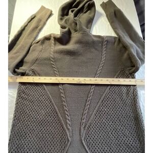 Simply Vera Vera Wang Women Knit Cardigan Sweater Size Medium Brown Long Sleeve